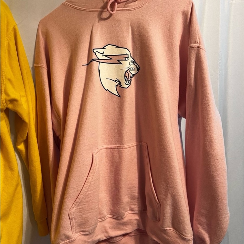 Pink Mr Beast Hoodie Size (L)